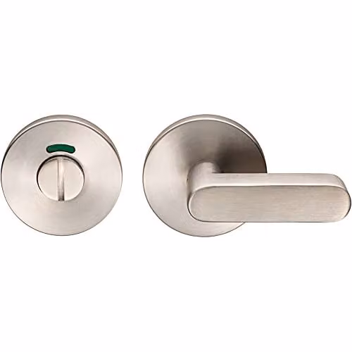 Loops Thumbturn Lock and Release Handle with Indicator in Satin Steel Silver, 64.5mm Handle