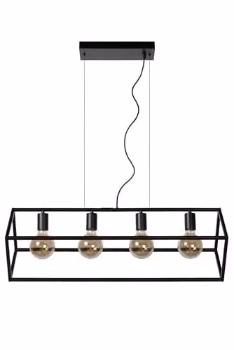 Lucide Fabian Dimmable Adjustable Height Modern Bar Pendant Light in Black – 1