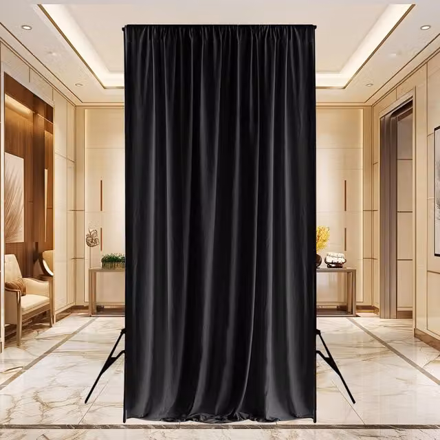Trimming Shop Blackout Spandex Backdrop Curtain, Black, W: 400 cm