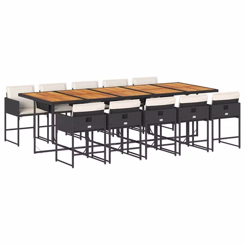 Berkfield Home Garden Dining Set in Black and Brown – 2