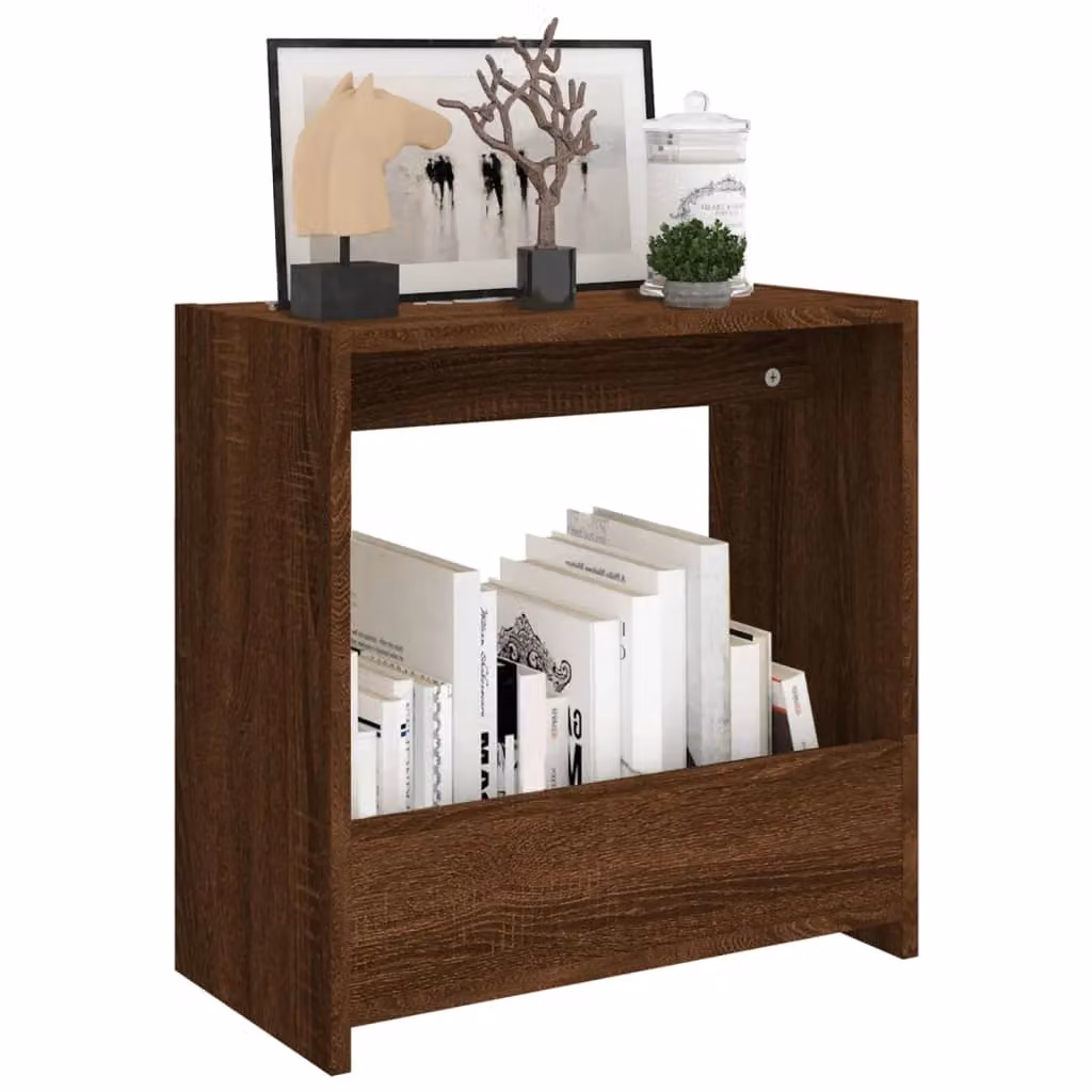 Berkfield Home Brown Oak Side Table, W/D/H: 50 x 26 x 50 cm – 3