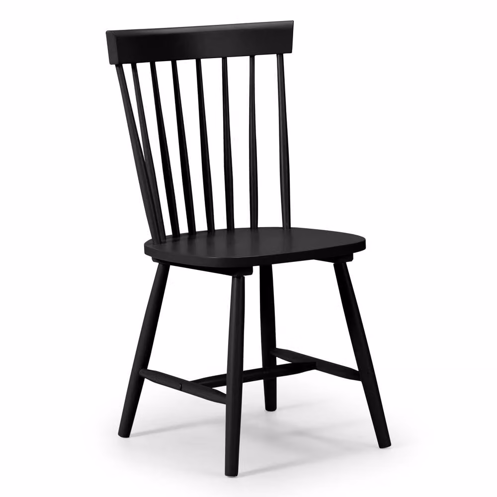 Cheshire Torvale Black Scandinavian Wood Dining Chairs - Set of 4 – 1