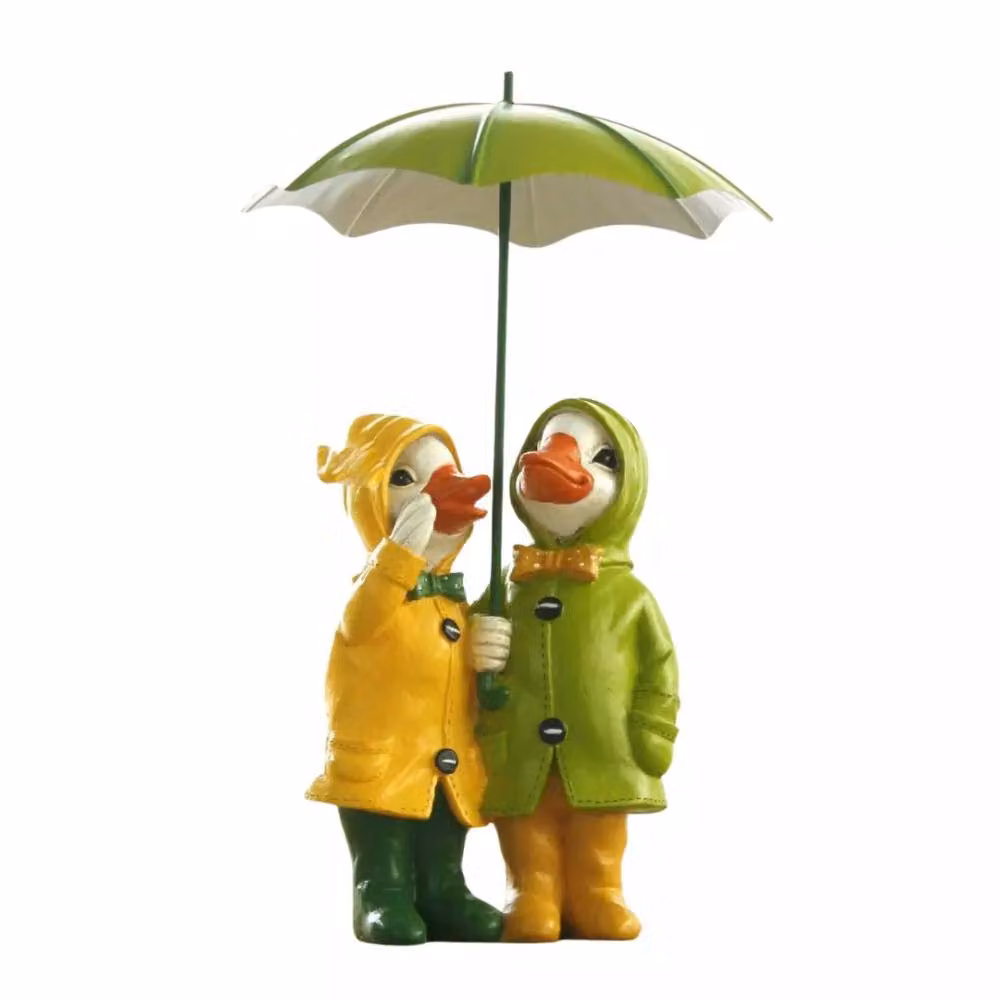 Marco Paul Multicolour Duck Family Resin Figurine Set – 2