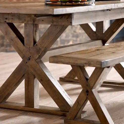 Julian Bowen Chatsworth 2 Seater Dining Bench in Brown Pine, W/D/H: 180 x 45 x 38 cm – 5