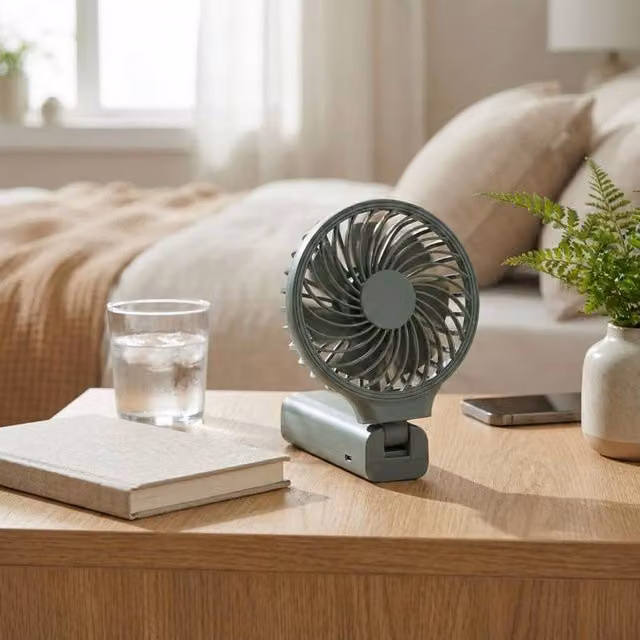 Madison & Mayfair Rechargeable Electric Mini Fan in Green