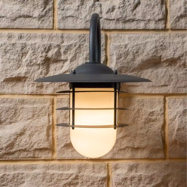 Pacific Lifestyle Retro Fisherman Maritime Garden Wall Light in Grey