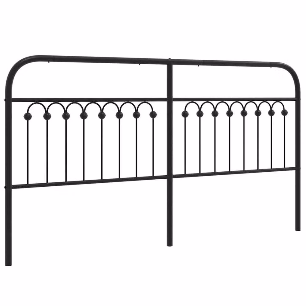 Berkfield Home Metal Headboard in Black, 180 cm – 3