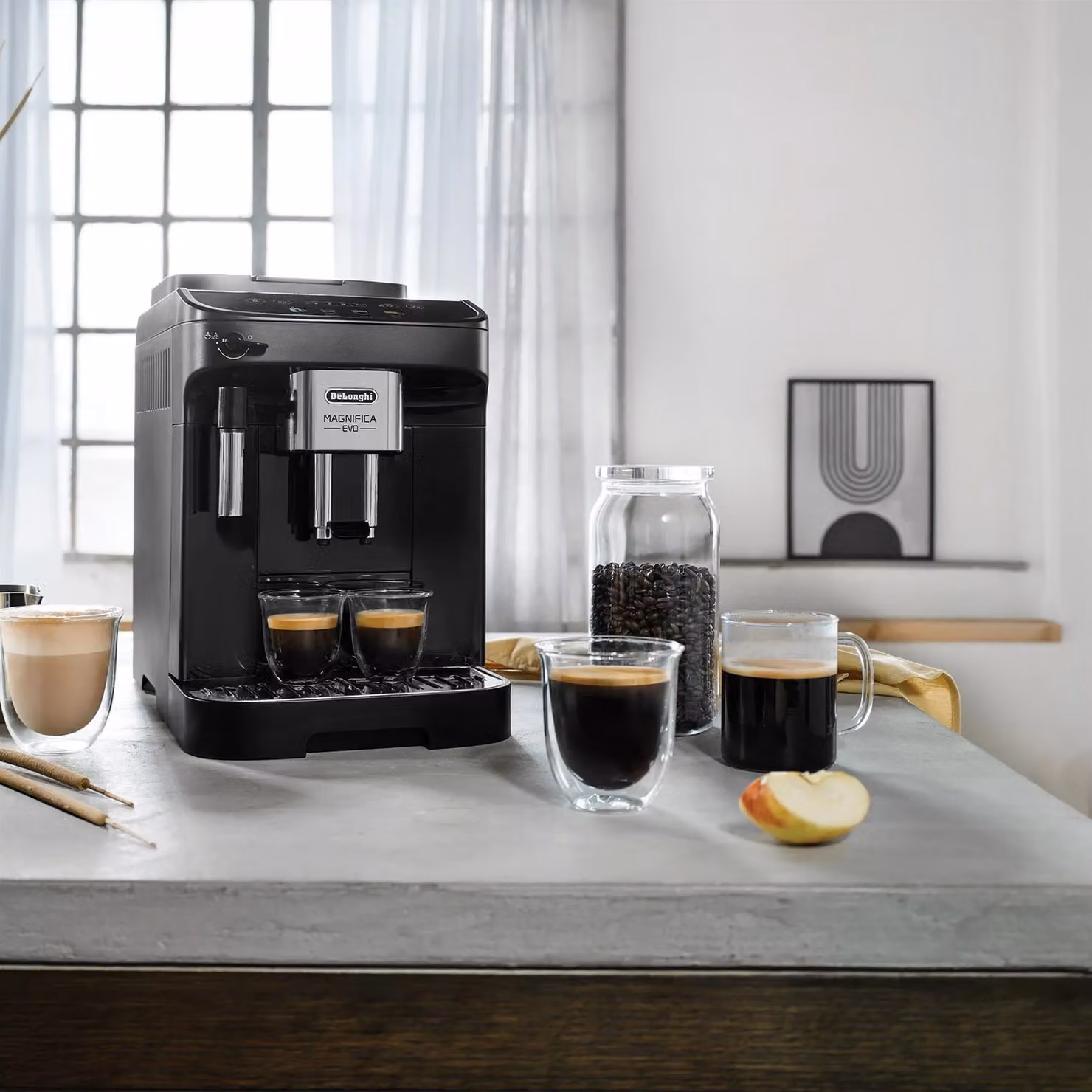 DeLonghi Magnifica Evo Bean to Cup Automatic Coffee Machine, Black – 3