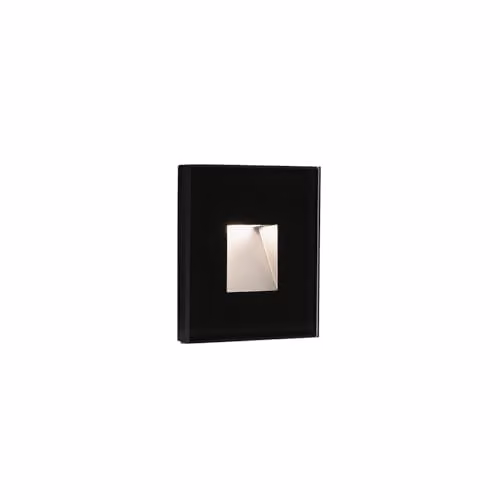 Netlighting Dart Square Recessed LED Step Light, Black, 1.5W, 2700K Warm White, IP65 Outdoor Garden Light – 1
