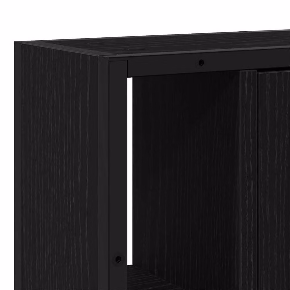 Berkfield Home Black Modern Bathroom Mirror Cabinet with Hinged Glass Doors, W/D/H: 60 x 16 x 60 cm – 5