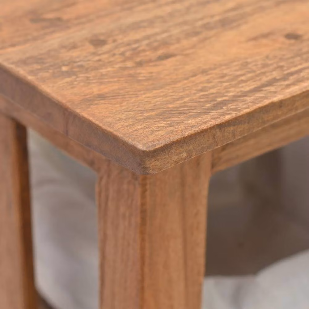 Berkfield Home Rustic Solid Reclaimed Wood Console Table in Brown, W/D/H: 69 x 28 x 70 cm – 3
