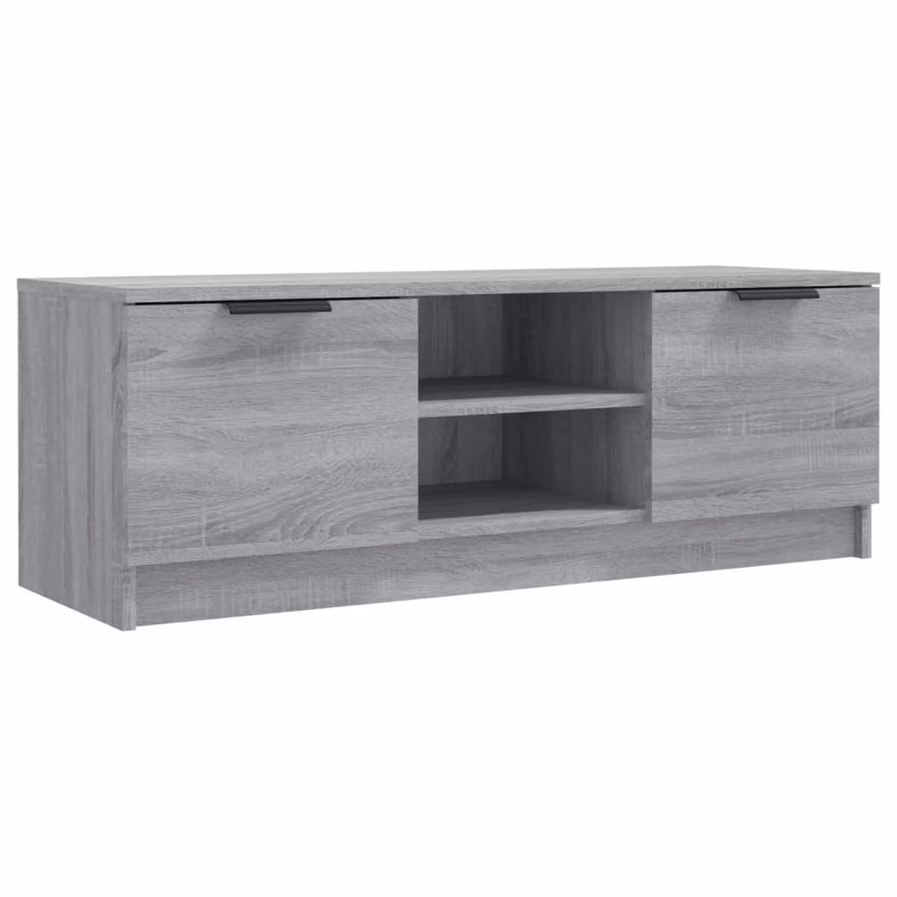 Berkfield Home Modern Grey Sonoma TV Cabinet in Engineered Wood W/D/H: 102 x 35 x 36.5 cm – 3