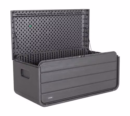 LIFETIME Dark Grey Plastic Garden Cushion and Storage Box, W/D/H: 147 x 72 x 65 cm – 2