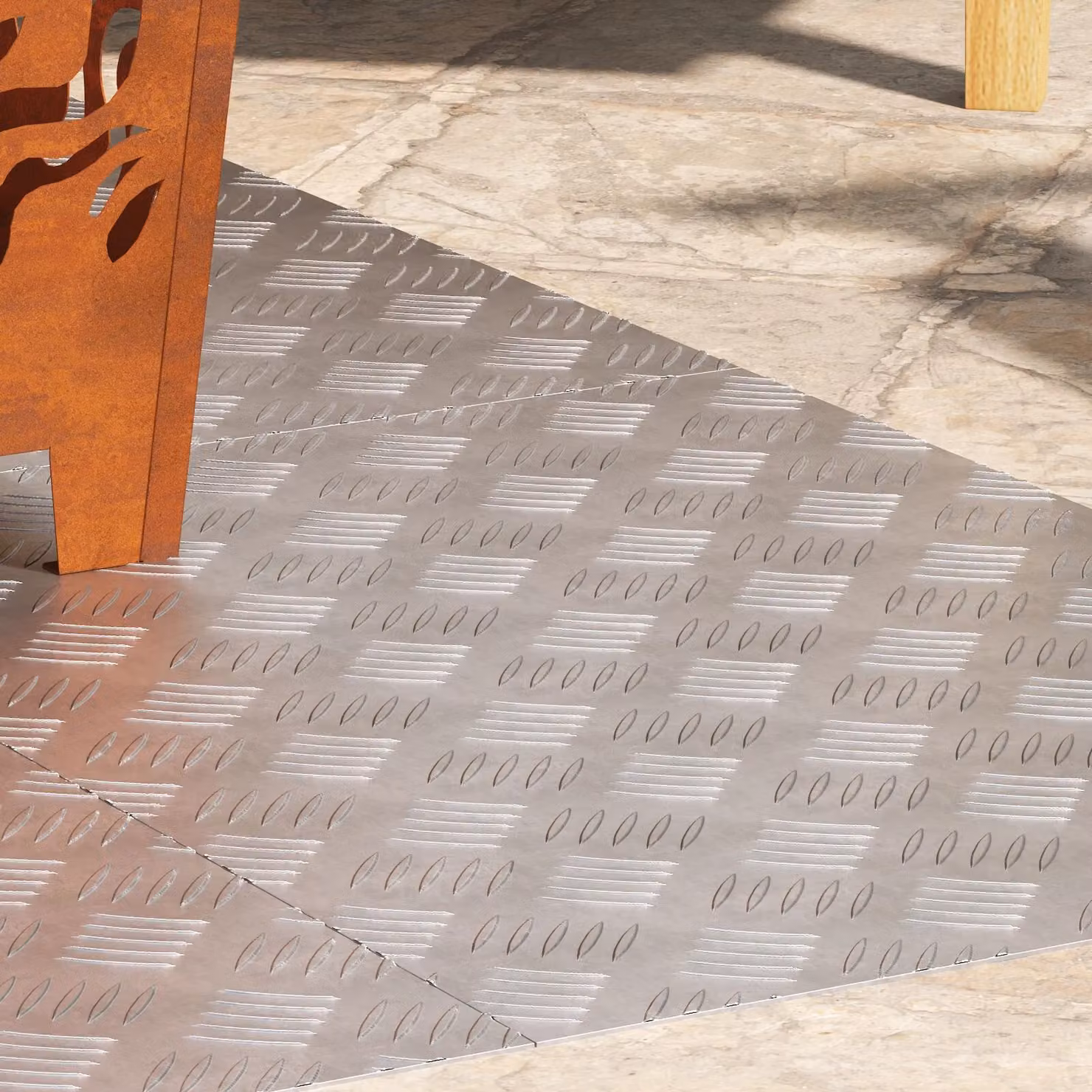 Berkfield Home Non-slip Grey Rubber Stair Treads, W: 70 cm, D: 50 cm, H: 0.3 cm – 2