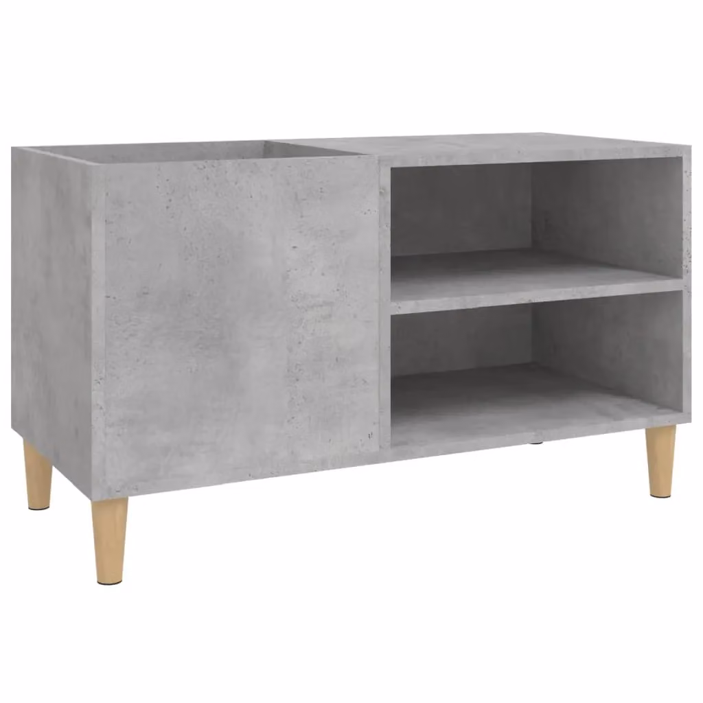 Berkfield Home Record Cabinet in Concrete Grey, W: 84.5 cm, D: 38 cm, H: 48 cm – 2