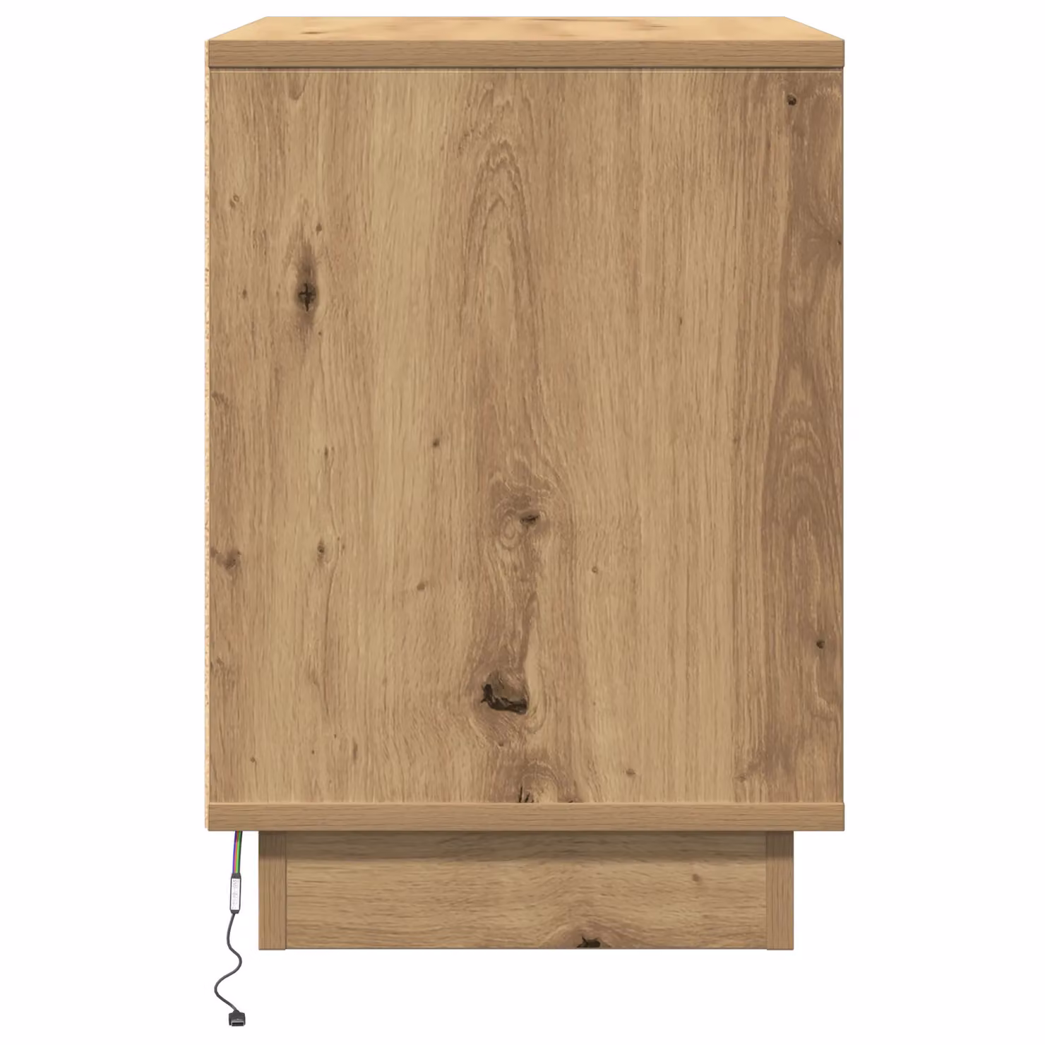 Berkfield Home Modern Bedside Cabinet in Artisan Oak Brown with Integrated LED Lighting W/D/H: 50 x 34 x 50 cm – 2