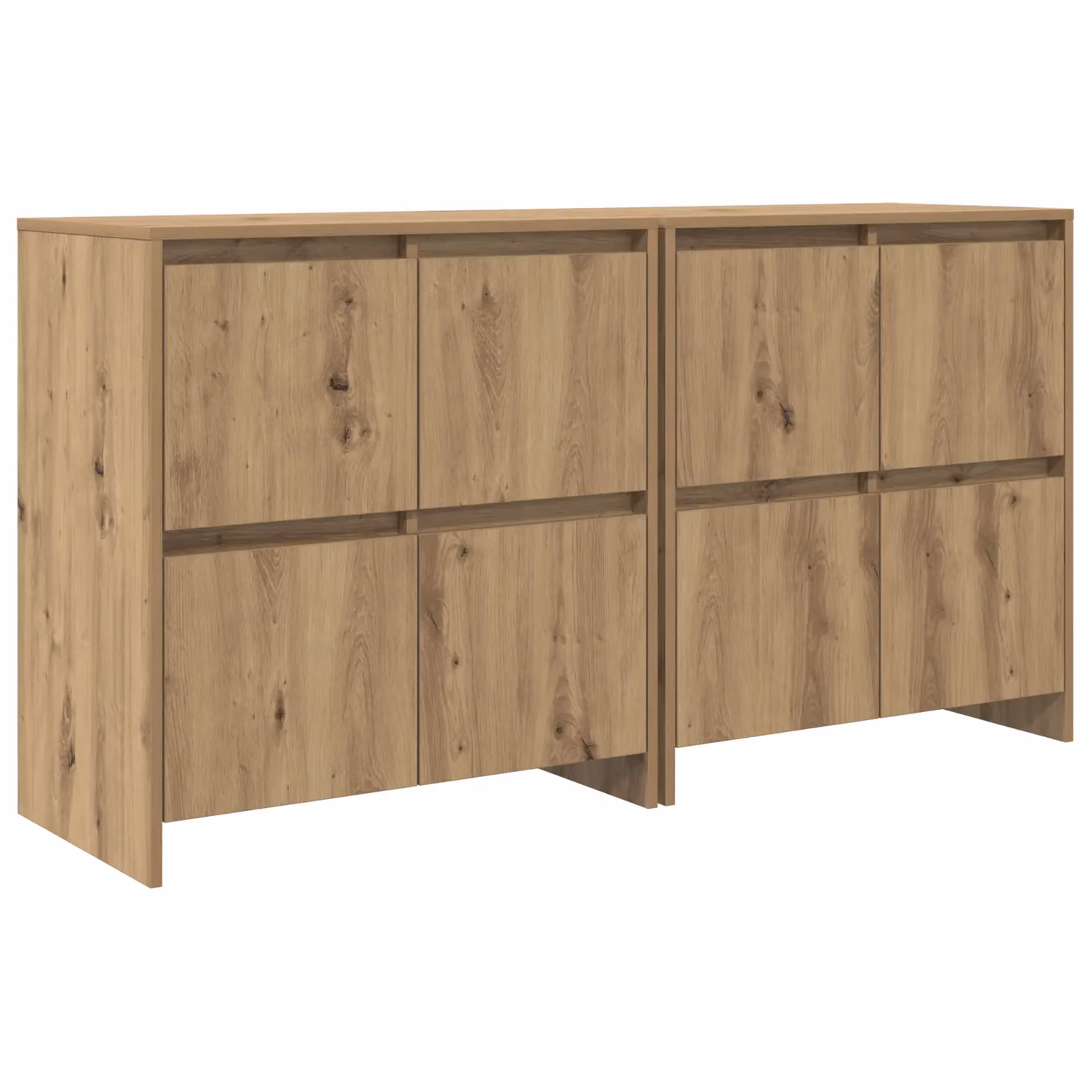 Berkfield Home Artisan Oak Sideboard 2 Piece Set in Brown, W/D/H: 70 x 41 x 75 cm – 2