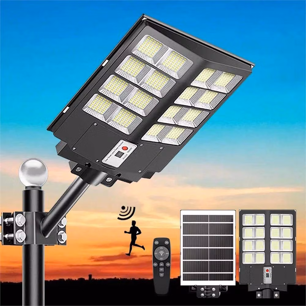 SPETLEK 6000W LED Solar Street Light with Motion and Dusk to Dawn Sensor, Black Outdoor Floodlight for Garden and Wall Mounting – 3