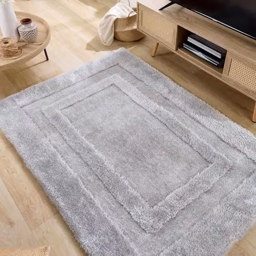 Phoenox Textiles Limited Origins Frame Silver Rectangular Rug W: 160 cm, D: 230 cm – 2