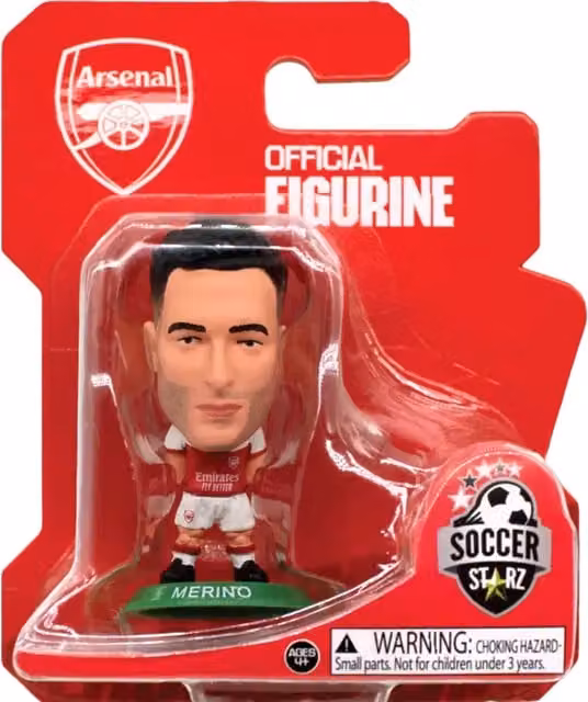 SoccerStarz Arsenal Mikel Merino Home Kit Mini Figure, Red, Height: 5 cm