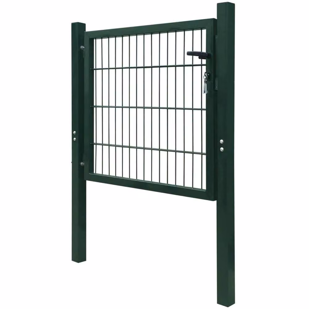 Berkfield Home Green Steel Swing Fence Gate, W: 105 cm, H: 150 cm – 3