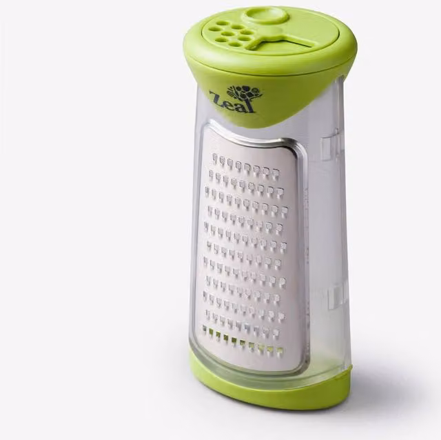Zeal Grate & Shake Round Box Grater with Lid in Green – 1