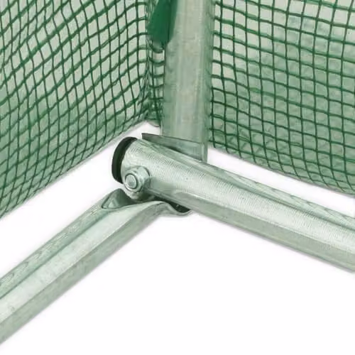 vidaXL Green Steel Frame Greenhouse for Vegetable Gardens, W: 600 cm, D: 600 cm, H: 285 cm – 4