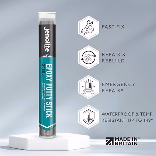 JENOLITE Heat Resistant Epoxy Putty Repair Stick in Grey, 112g – 2