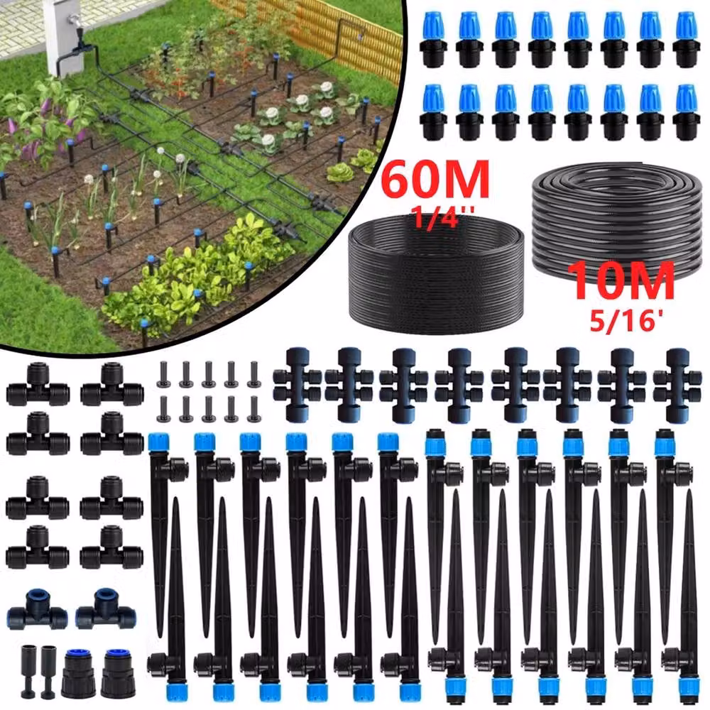 FLAVORA Automatic Drip Irrigation Kit for Garden Plants, Black, 1.25kg – 2