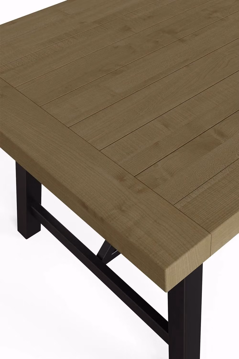 FWStyle Lowry Large Pine Fixed Top Dining Table in Brown, H 76 x W 160 x D 100 cm – 2