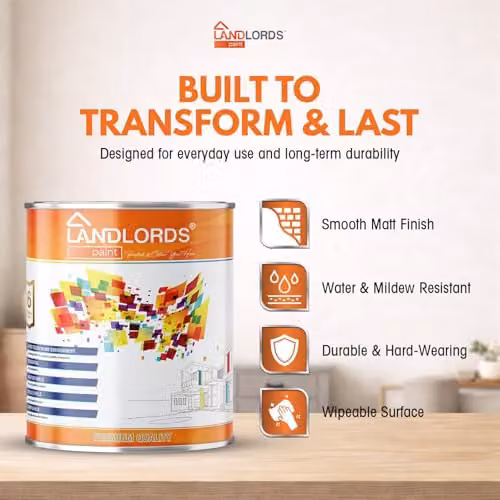 Landlords Paint Ocean Blue Water-Based Matt Wood and Garden Paint, 1 l – 2