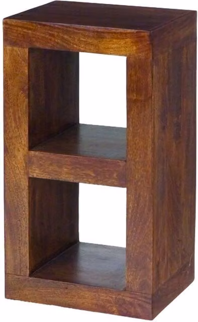 Jaipur Furniture Ltd 2 Hole Mango Wood Display Unit in Brown, W: 44 cm, D: 44 cm, H: 81 cm – 1