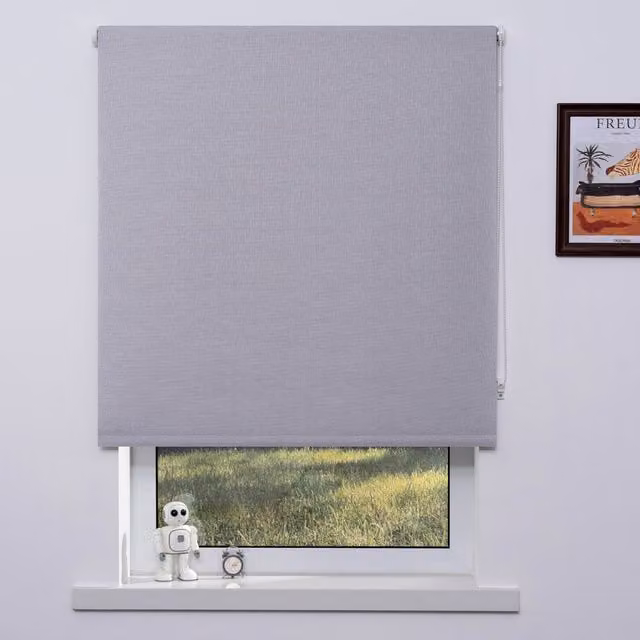 Divante Grey Blackout Textured Textile Blind, Width: 60 cm
