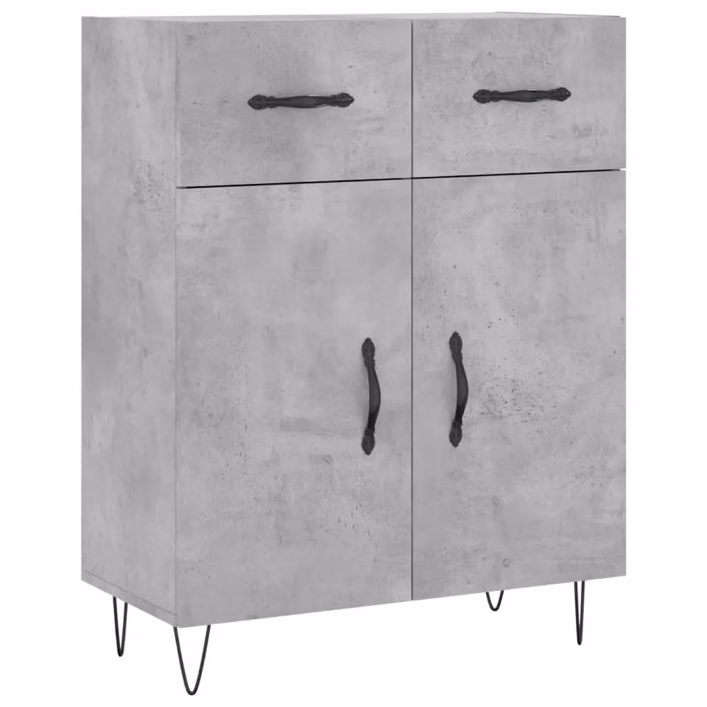 Berkfield Home Modern Sideboard in Grey, W: 69.5 cm, D: 34 cm, H: 90 cm – 2