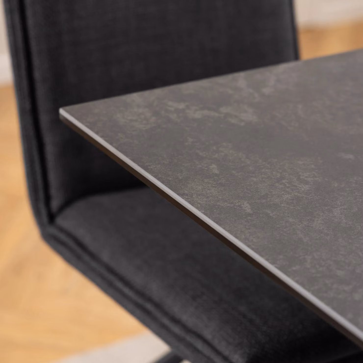 Furniture To Go Heaven Rectangular Ceramic Dining Table with Matt Stone Top in Black, White, Brown or Grey, 135 cm – 6
