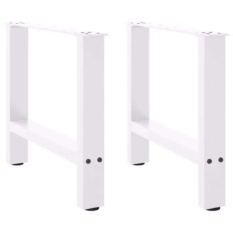 Berkfield Home White Steel Coffee Table Legs, 2 Pieces, H: 50 cm, W: 42.5-43 cm