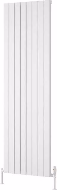Bathroom Kingdom Piatto White Single Flat Panel Vertical Aluminium Radiator H: 180 cm, W: 59.5 cm