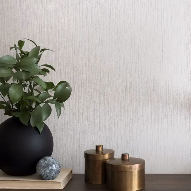 Superfresco White Paintable Grasscloth Textured Wallpaper