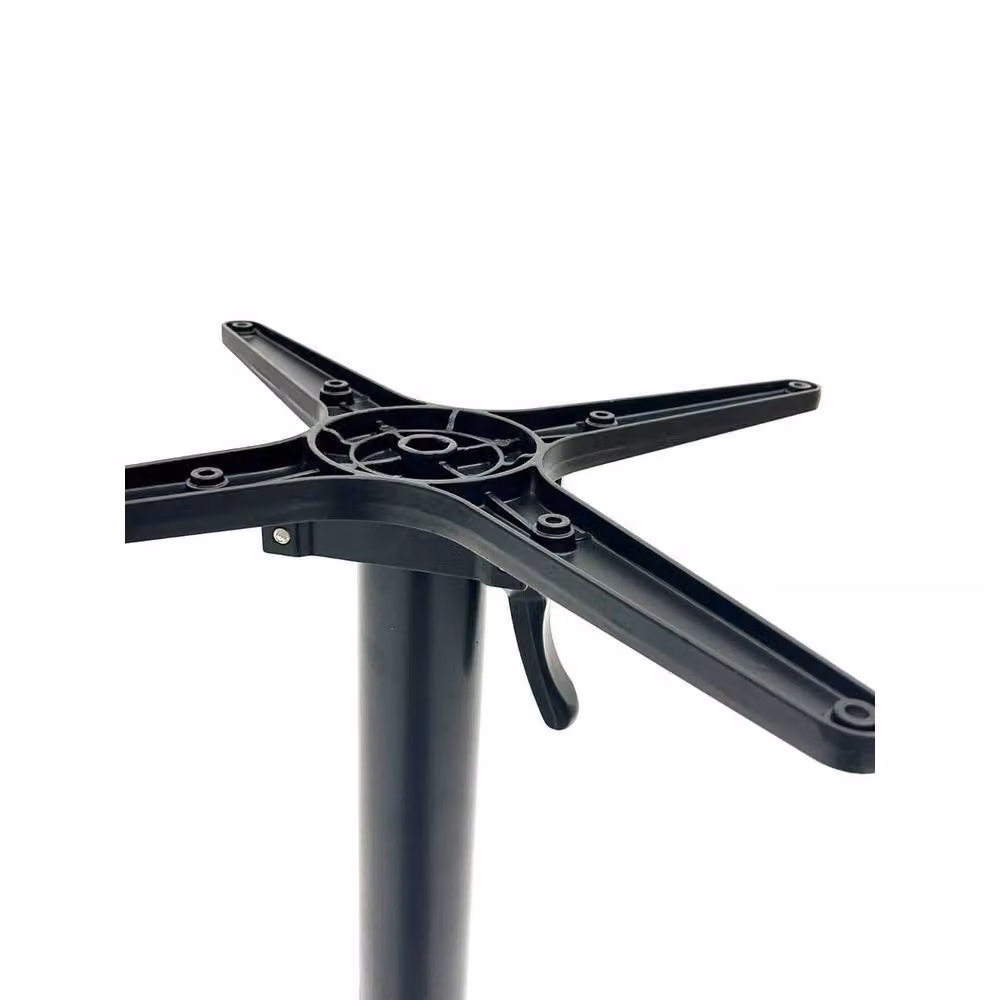 PAWNORA Black Matt Metal Height Adjustable Four Leg Bistro Cafe Table Base – 2