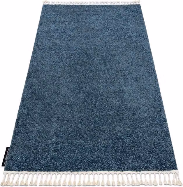 RugsX Berber Geometric Boho Rug in Blue and Grey, W: 200 cm, D: 290 cm