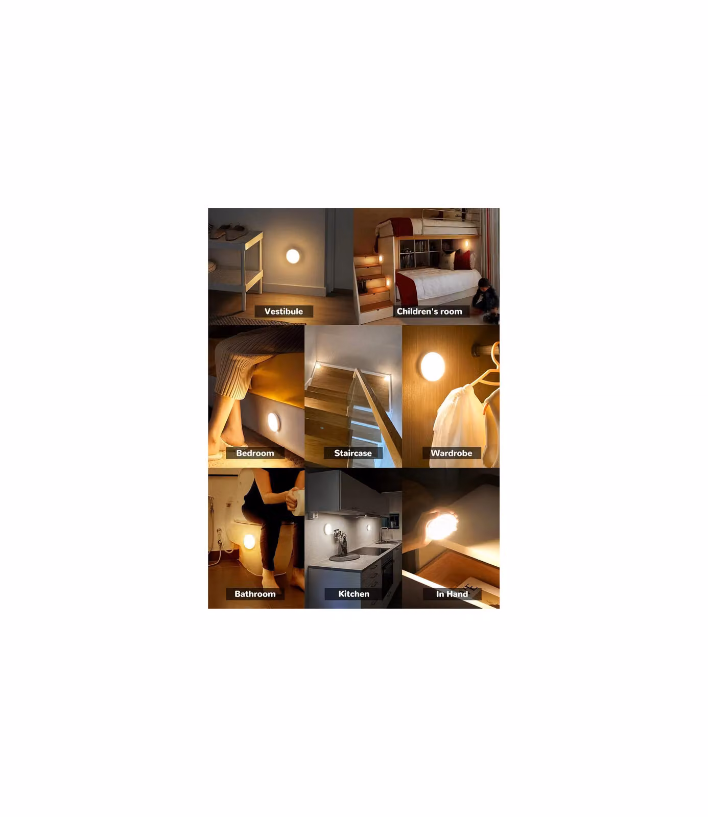Leaper Rechargeable Wireless Motion Sensor LED Light in White – 2