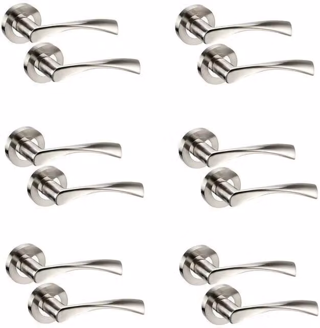Golden Grace Polished Chrome and Silver Door Handles