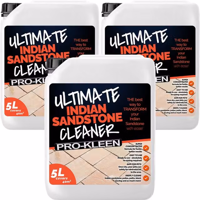 Pro-Kleens Indian Sandstone Stone Cleaner, Clear, 15l