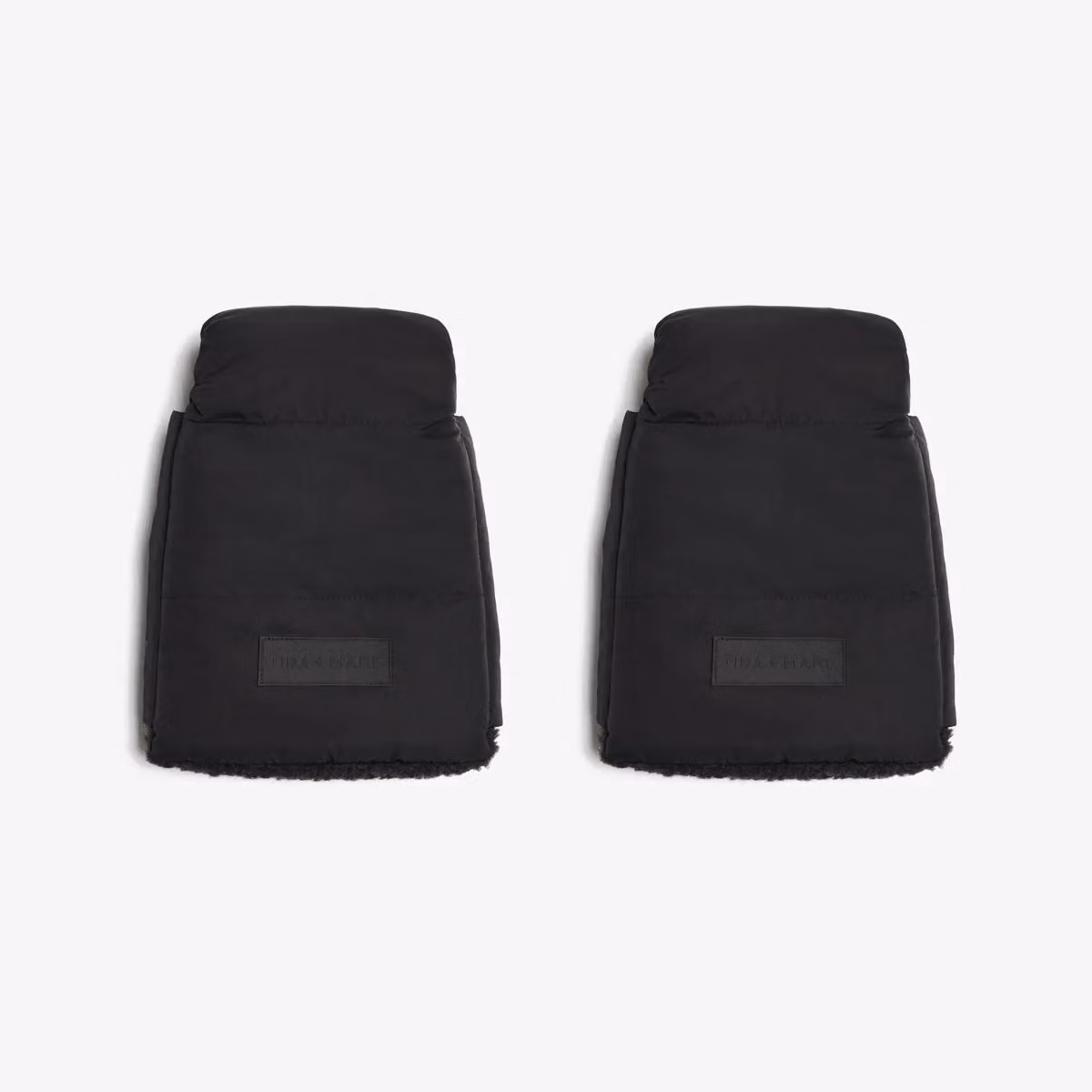 Tiba + Marl Universal Buggy Handmuffs in Black Quilted Fleece and Polyester – 3
