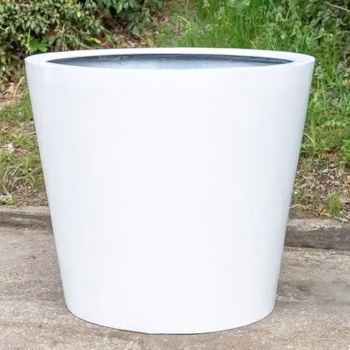 Primrose White Stone Composite Garden Planter Tub for Outdoor Use 73cm – 1