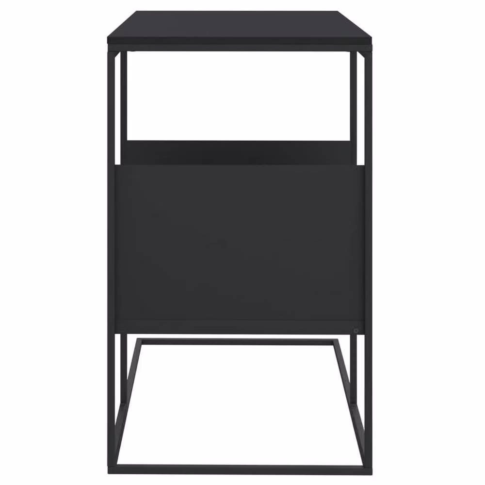 Berkfield Home Black Modern Side Table in Engineered Wood W: 55 cm, D: 36 cm, H: 59.5 cm – 3