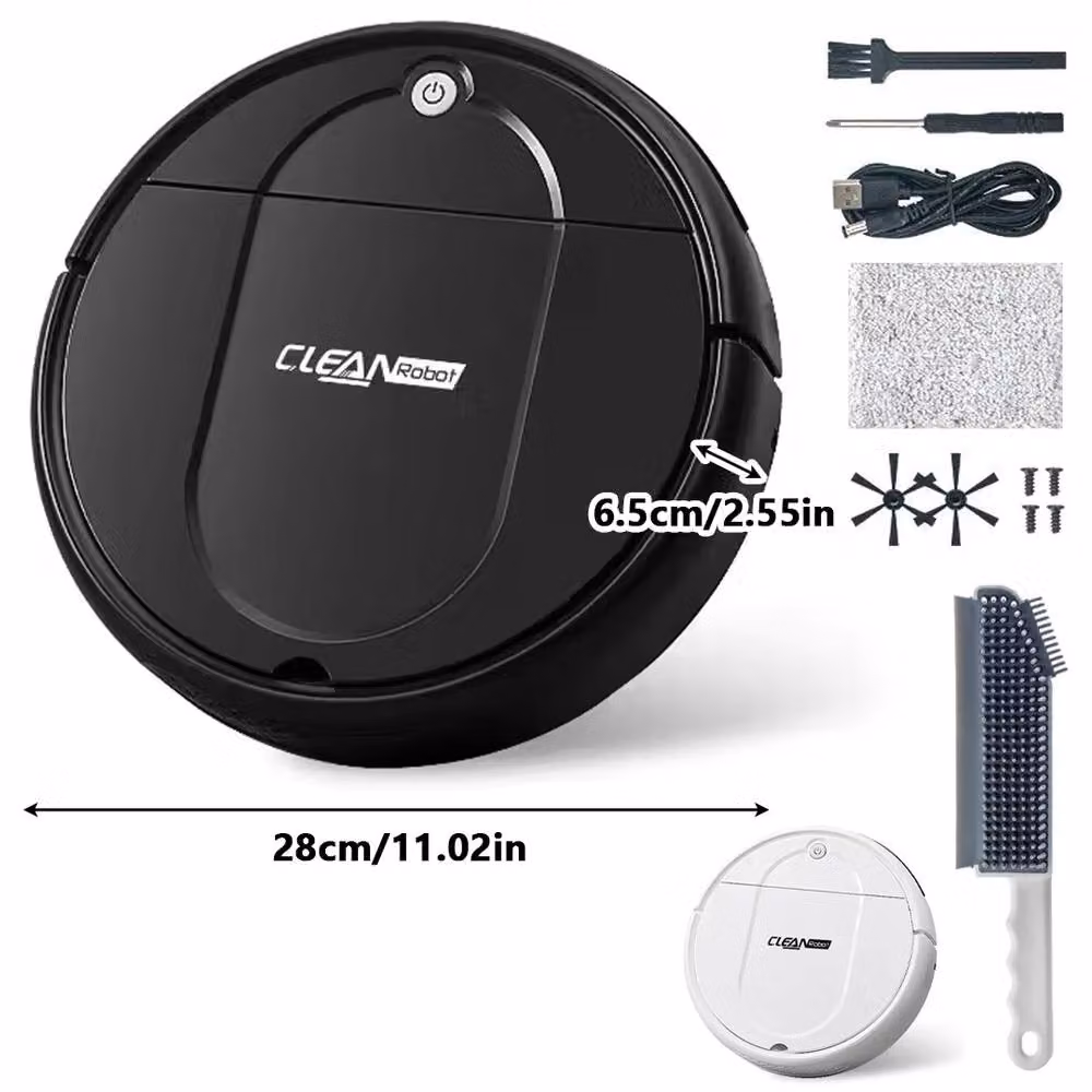 Ventryn Silent Robot Vacuum Mop with Obstacle Avoidance for Tile Floors, Black – 2