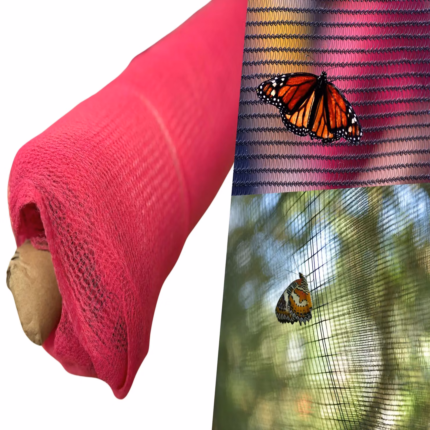 Pegdev Pink Butterfly Netting UV Stabilised Mesh for Protecting Vegetables and Plants – 2