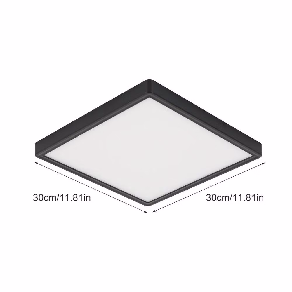 Goeco Modern Square LED Ceiling Light, 36W, 4500K, Black – 4