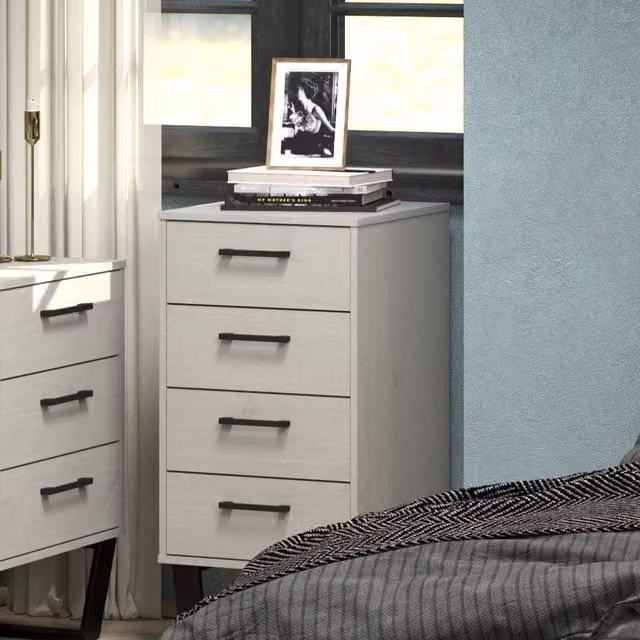 Core Products Texas 4 Drawer Narrow Chest of Drawers in Grey Waxed Pine – 2